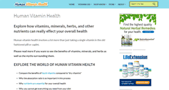 Desktop Screenshot of humanvitaminhealth.com